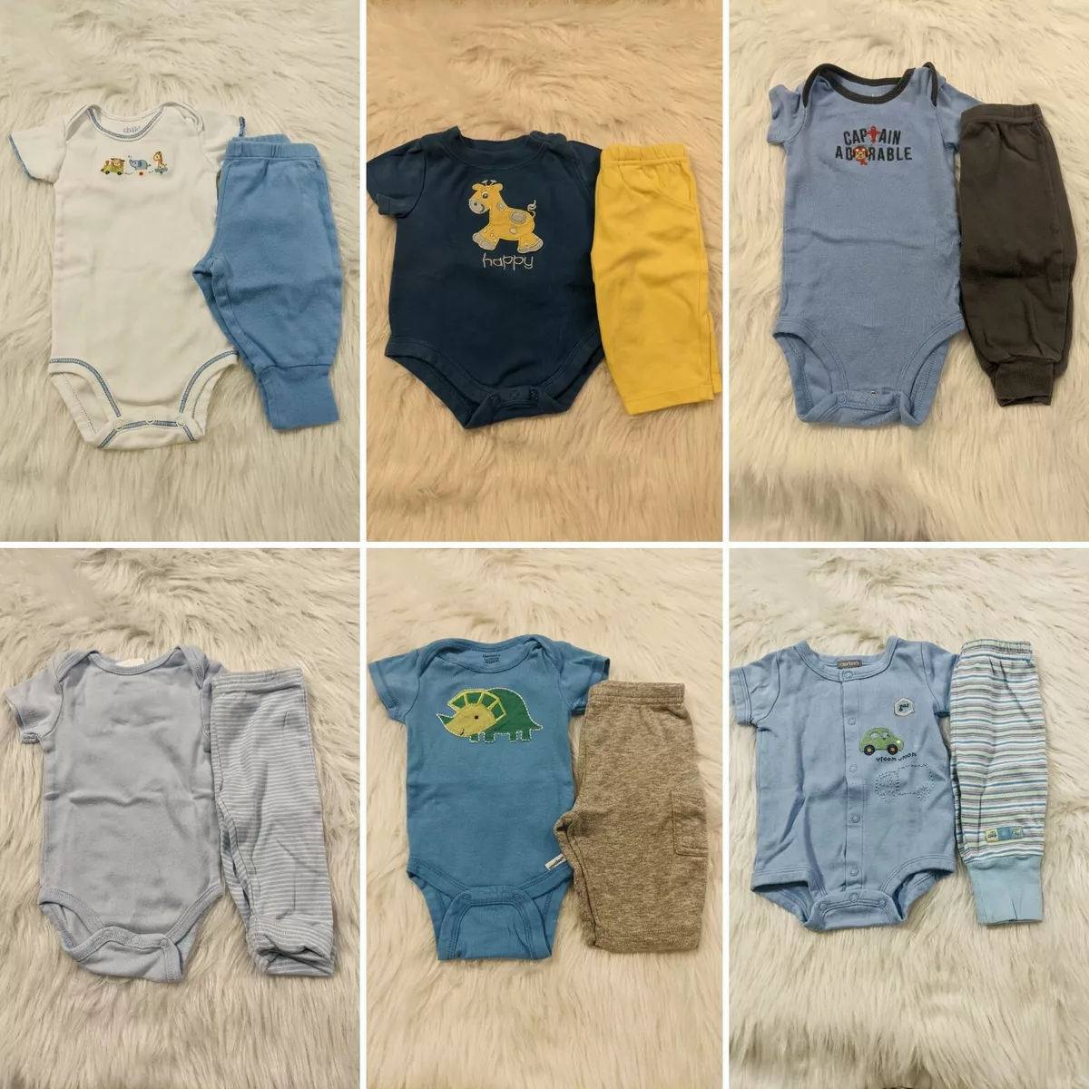 Lote de ropa de verano para bebé niño talla 0/3 meses