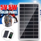 5W 5V USB Solar Panel Polysilicon Phone Battery Power Charging Charger Camping