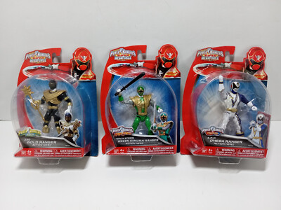 NEW LOT 3 POWER RANGERS SUPER MEGAFORCE ZEO GOLD + GREEN SAMURAI + SPD OMEGA