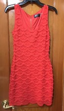 Guess Maria Dress Red Sleeveless Fringe Boho Size 2 NEW NWT