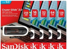 SanDisk Cruzer Glide USB 3.0 16GB 32GB 64GB 128GB 256GB SD CZ600 Flash Drive LOT
