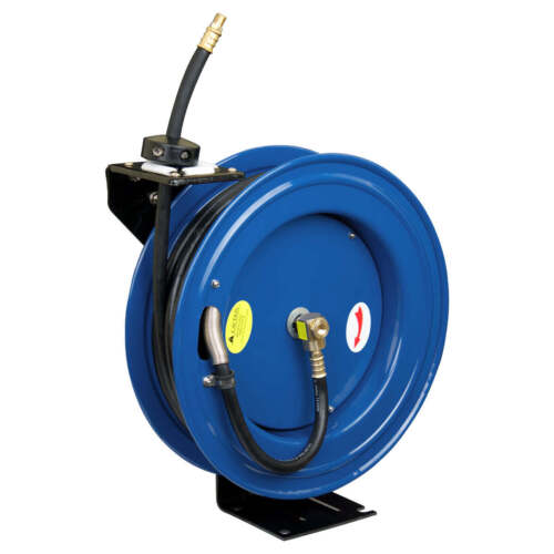 Cyclone Pneumatic CP3688 3/8” x 50’ Retractable Air Hose Reel w/ Rubber Hose - 第 1/9 張圖片