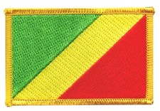 Republik Kongo Aufn�her Flaggen Fahnen Patch Aufb�gler 8x6cm