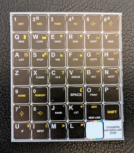 NEW --- Keycap Sticker for ZX80 --- NEW
