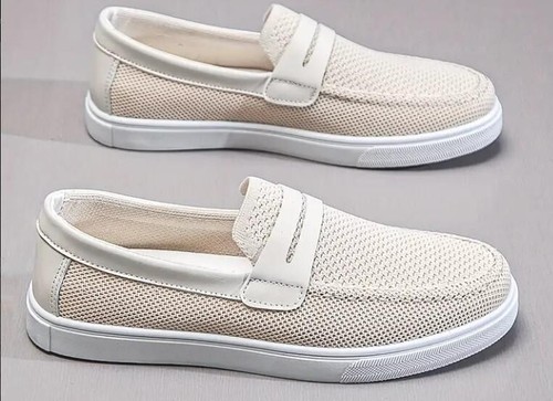Męskie wsuwane półbuty Casual Low Top Sneakersy Oddychająca biała podeszwa Pasek Detal - Zdjęcie 2 z 24