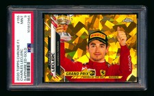 2020 Topps Chrome Sapphire F1 #155 Charles Leclerc RC rifrattore oro 42/50 PSA 9