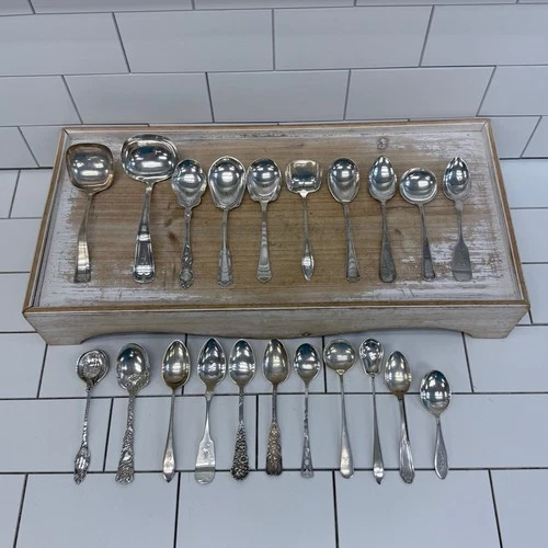 Sterling Silver Spoon Lot 21pc 552g Gorham Watrous Antique