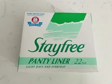 Vintage 1991 Stayfree Unscented Panty Liner Pads 22 TV Prop Sealed Baking Soda