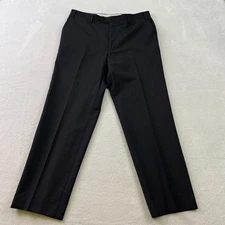 Canali 1934 Mens Pants 32x28 Charcoal Dark Gray Modern Fit Flat Front Wool