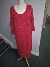 Lakeland Red Lace Dress JD Size 14 CHARITY SALE