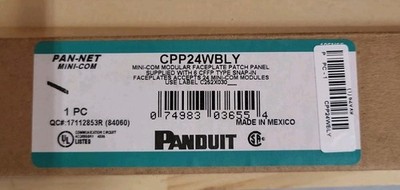 Panduit CPP24WBLY Mini-Com 24-Port 1U Modular Patch Panel Empty Unloaded