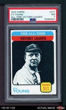 1973 Topps #477 Cy Young All-Time Victory Leader Red Sox HOF PSA 7 - NM