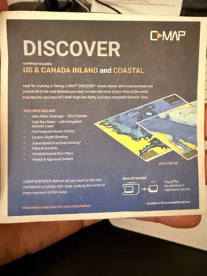 C-MAP US & CANADA INLAND and COASTAL CHARTS CARD