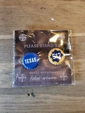 A Pair of Fallout Bottle Cap Pin Hockey Promo Texas Stars New In Package RARE 🔥
