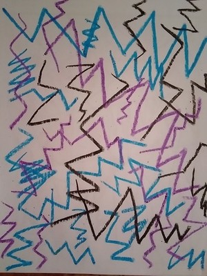 Two Drawings Crayon And Marker Original Artwork On 8.5x11 Copy Paper