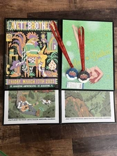 AVETT BROTHERS CONCERT POSTER SET (includes 4 posters, two vip badges, ticket)