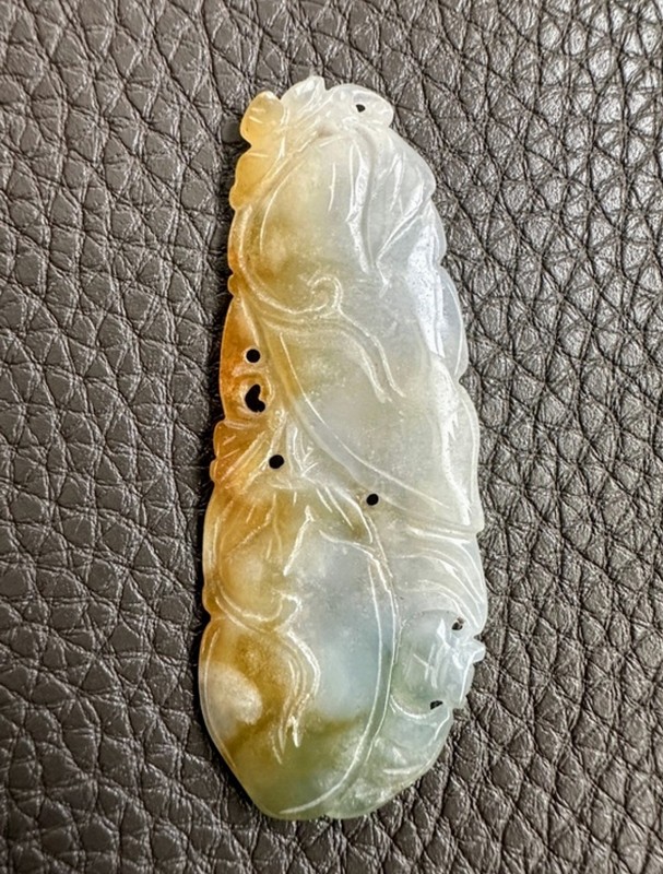 Antique/ Vintage Chinese White Jade Carved Plaque