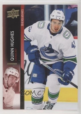 2021-22 Upper Deck Series 2 UD Exclusives 91/100 Quinn Hughes #425 0c3