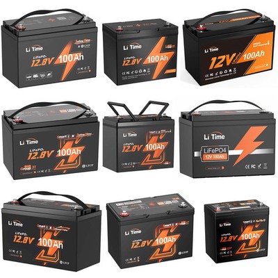 LiTime 12V 100Ah Full Series LiFePO4 Lithium Battery BMS for RV Solar Boat Home