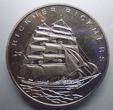 Medaille - Segelschiff - Rickmer Rickmers - Hamburg 1985
