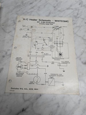 A C HEATER SCHEMATIC WHITEGMC EFF 2 89 GLIDER KITS V776 261 SCHEMATIC