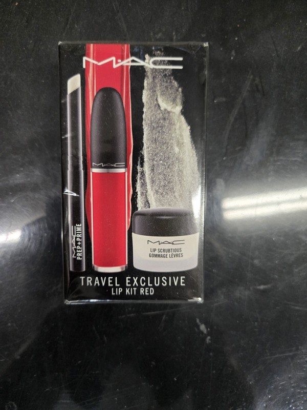 MAC travel exclusive Lip Kit Red 3 Piece Set Brand New In Factory Sealed Box