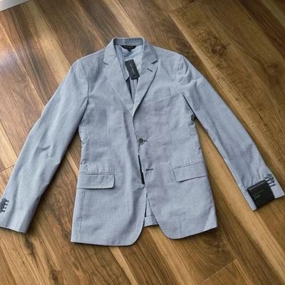 BANANA REPUBLIC Veste De Costume J36R Bleue Et Blanche Largeur 42cm - Photo 1/4