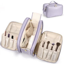 Travel Makeup Bag Women's Large Capacity Cosmetic Portable Organizer Large Op...