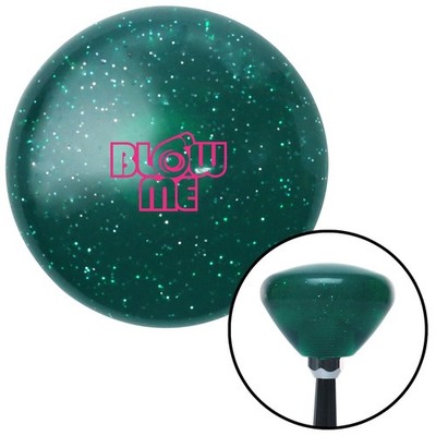 Pink Blow Me Green Retro Metal Flake Shift Knob w/ M16x1.5 Insert Shifter Auto