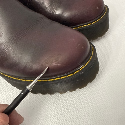 Dr Martens Boots Womens 10 US Rometty Sanguine Burgundy Chelsea Platform Chunky - Picture 2 of 12