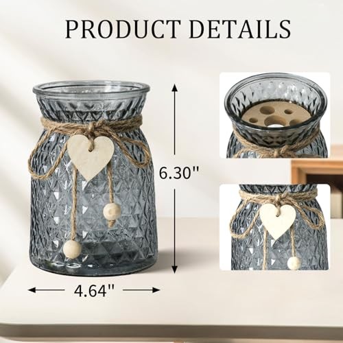 Fake Flowers in Vase,Faux Flowers in Vase,Table Centerpieces for Dining Blue