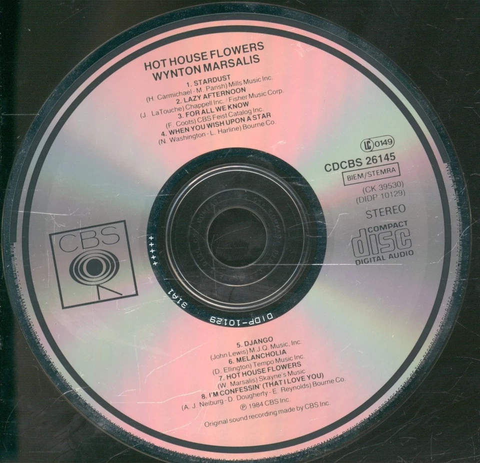 Wynton Marsalis Hot House Flowers CD Europa CBS 1984 Ausgabe Ohne Barcode - Bild 3 von 3