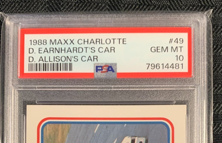 DALE EARNHARDT DAVEY ALLISON 1988 MAXX RACING CHARLOTTE #49 PSA GEM MINT 10 view 2