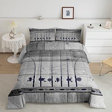 Fishing Quilt Fishing Pole Comforter Set Fishing Gifts for Queen Multi 13