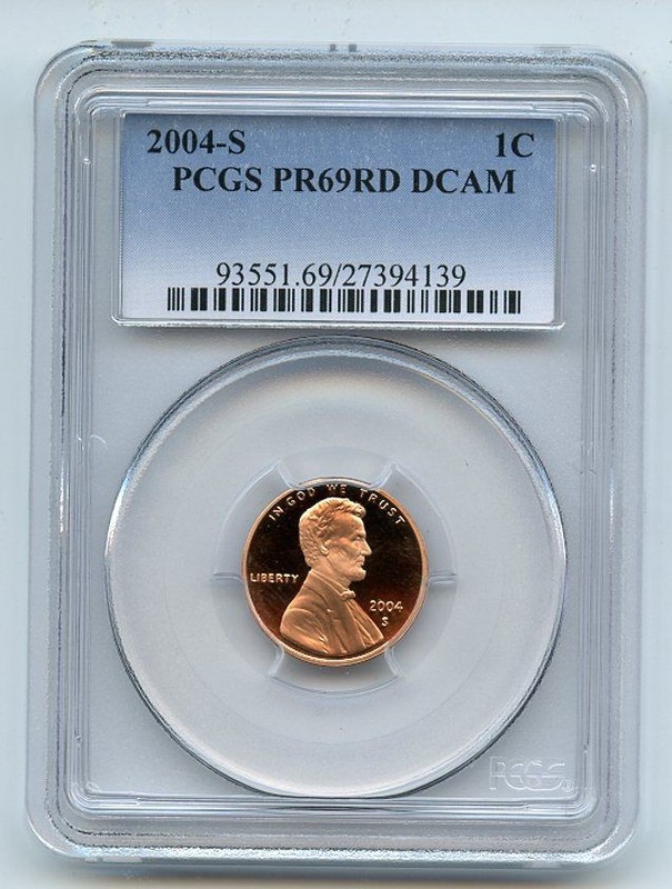 2004 S 1C Lincoln Cent PCGS PR69DCAM