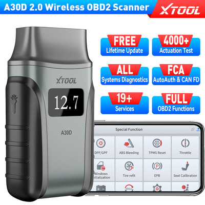 XTOOL A30D V2.0 Wireless OBD2 Scanner Bidirectional Full System Diagnostic FCA