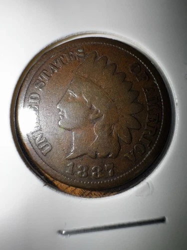 1887 1C BN Indian Head Cent Free Shipping