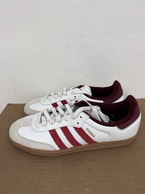 adidas Samba OG White Collegiate Burgundy Gum shoes Mens Size 8.5 New