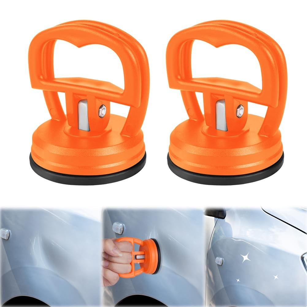 flintronic 2PCS Mini Car Dent Puller, 5.7cm Suction Cup Lifter, Car Repair Dent