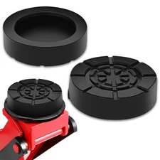 0.57" x 2" 4 Ton Universal Rubber Pad Adapter for Floor Jack Protection Pad 2PC