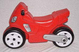 Vintage Step2 Step 2 Two Red Motorcycle Motor Cycle Pretend Play HTF GUC