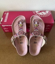 Birkenstock Gizeh Kids Thong Sandals Oriental Tiles Rose Sz 30 EU Kids 12 US NWB