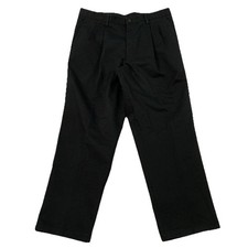 Dockers Dark Navy Blue Individual Fit Waistband Twill Chino Pants Pleated 36x30