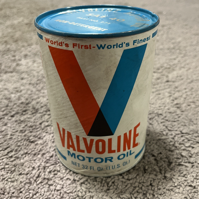 #ad #ad Vintage Valvoline Motor Paper Oil Can 1 Quart Full Unopened Gas Station Ad $13.95