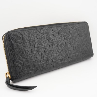 Louis Vuitton LV Clemence Monogram Empreinte Noir Black Wallet Leather M60171