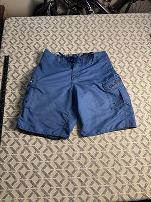 Quiksilver Sample Mens Summer Board Shorts Y2K Design Blue Sample Tag Size 32
