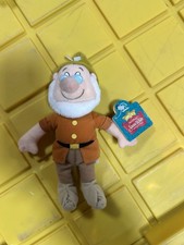 Vintage Snow White Dwarfs DOC PLUSH bean bag 7 Inch Applause Disney J7