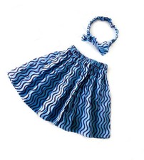 Elastic African Print Headband and Gathered Skirt for Toddlers (1-4 years)