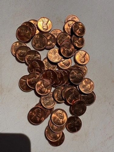 New Listing1955-S Lincoln Wheat Cent Roll (50 Coins) BU GEM UNC Red San Francisco