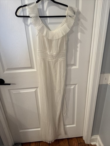 Vintage 50s Luxite by Holeproof Long Cream Nylon Gown Size 32 Made in USA - Picture 1 of 10